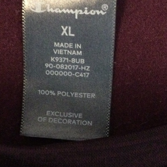 XL Champion purple/burgundy athletic long sleeve top - Picture 14 of 15